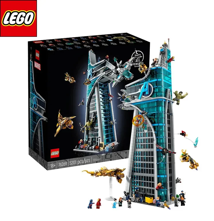 LEGO Superhero Series Building Blocks Toy for Adult Fans, Collectible Birthday Gift, 76269 Avengers Headquarters Building, Christmas Gift Marvel